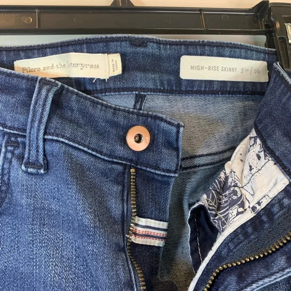 Pilcro and the Letterpress Anthropologie High Rise Distressed Skinny - Picture 4 of 6